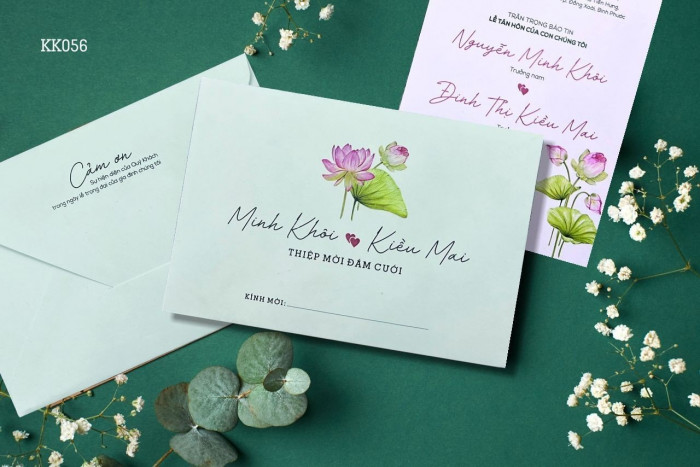 Mẫu Thiệp Cưới Họa Tiết Hoa Lá Đẹp Năm 2024 | An Hieu Wedding