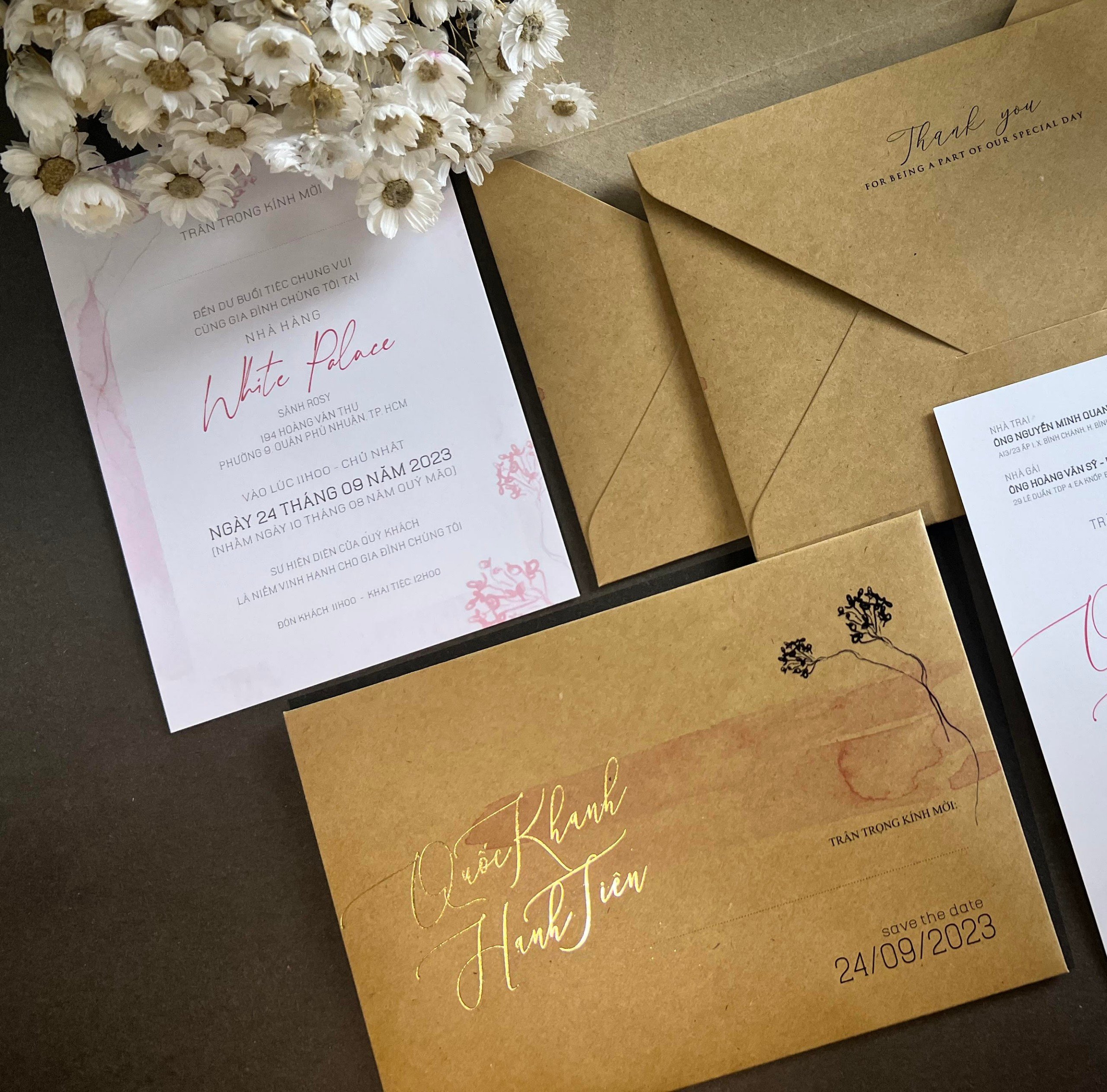 Thiệp cưới sang trọng màu rose gold SSCK13-PH - Mẫu Thiệp Cưới Đẹp Giá Rẻ -  In Nhanh - Uy Tín - Chất Lượng Tại TPHCM